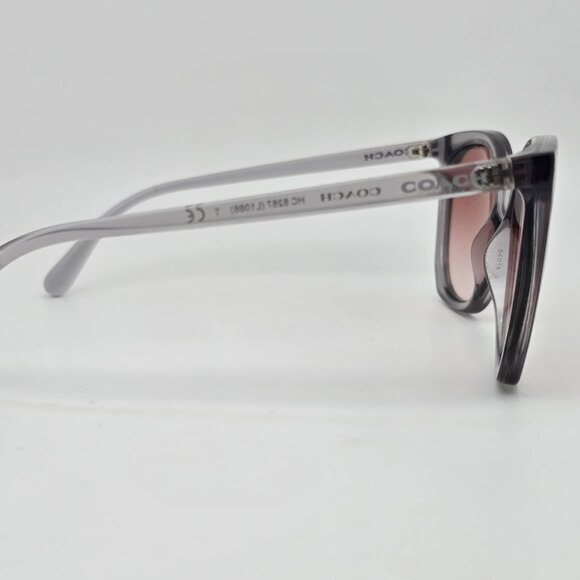 Coach HC8267 L1086 517613 Alexa Square Grey Frame Brown Lens Cat Eye Sunglasses main image 4